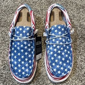 Hey Dude Wally Patriotic shoes